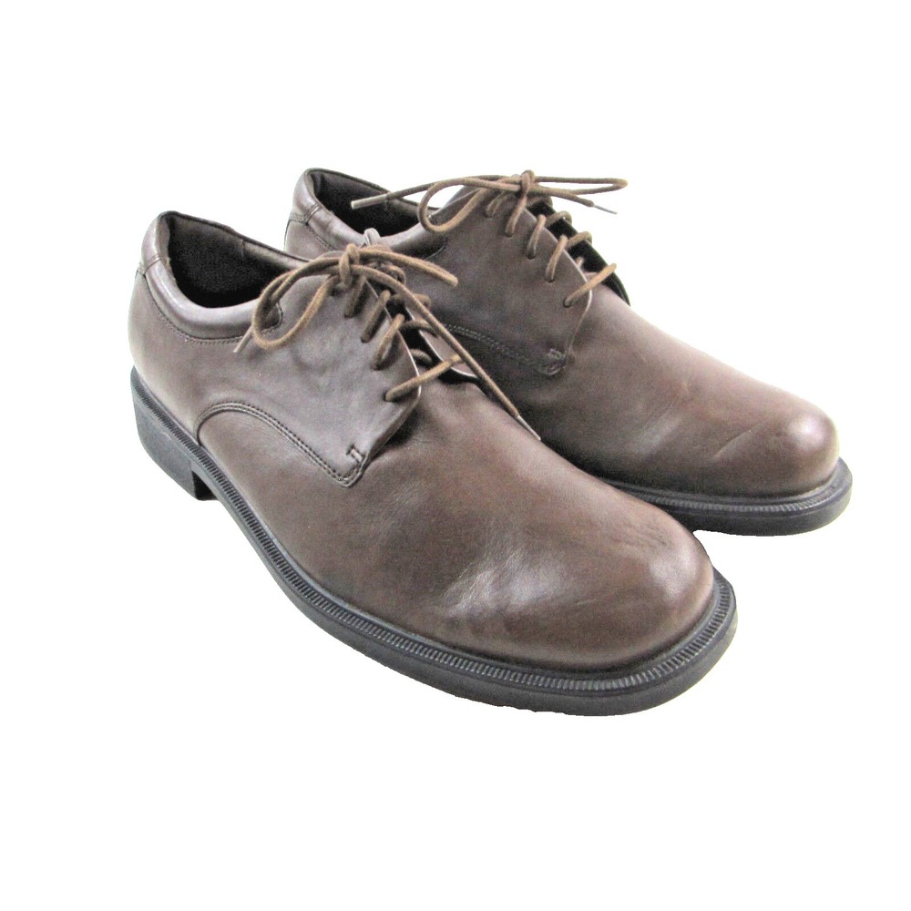 Rockport Margin Mens Size 11.5 M Dress Oxford Brown Leather Lace Up Shoes